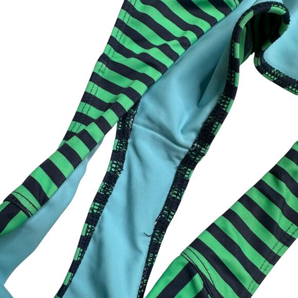 XIRENA Green Blue Striped Two Piece Bikini Swimsuit Women's Size S/M NWT - Picture 7 of 11